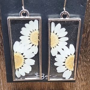 Handmade resin earrings.